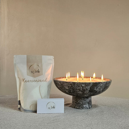 Kaarsenzand + Wiekendoosje (10 wieken)