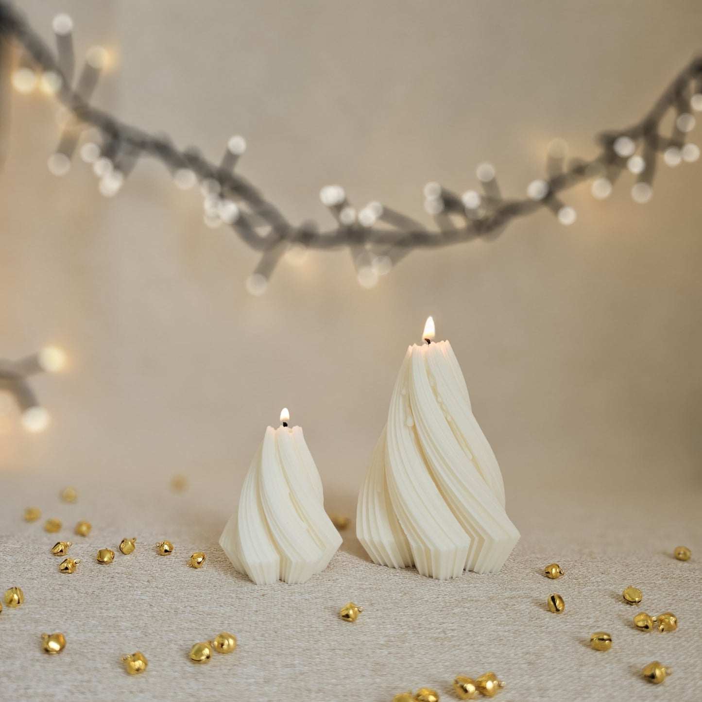 set of 2 abstract Christmas trees