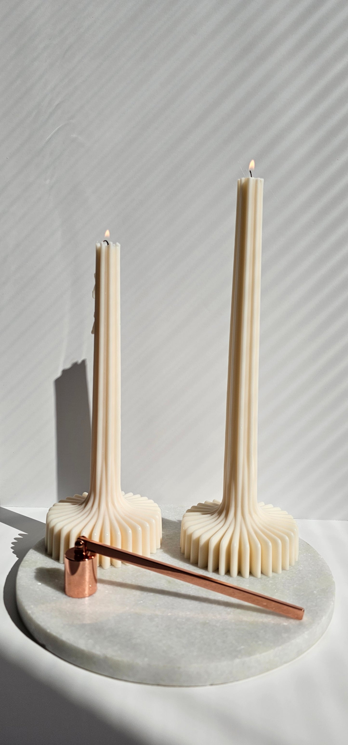 Kaarsendover rosé goud