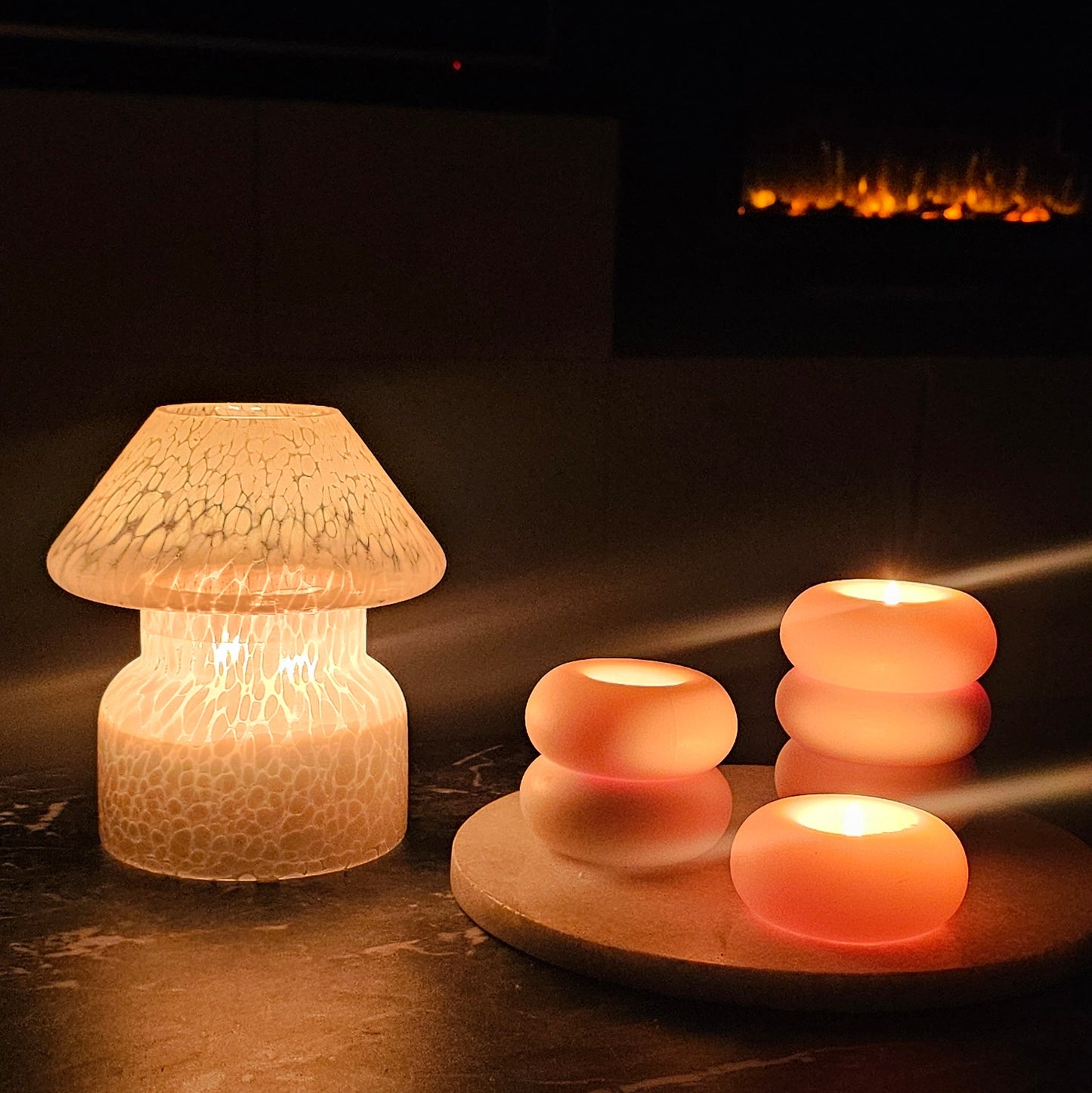 Set of donut candles