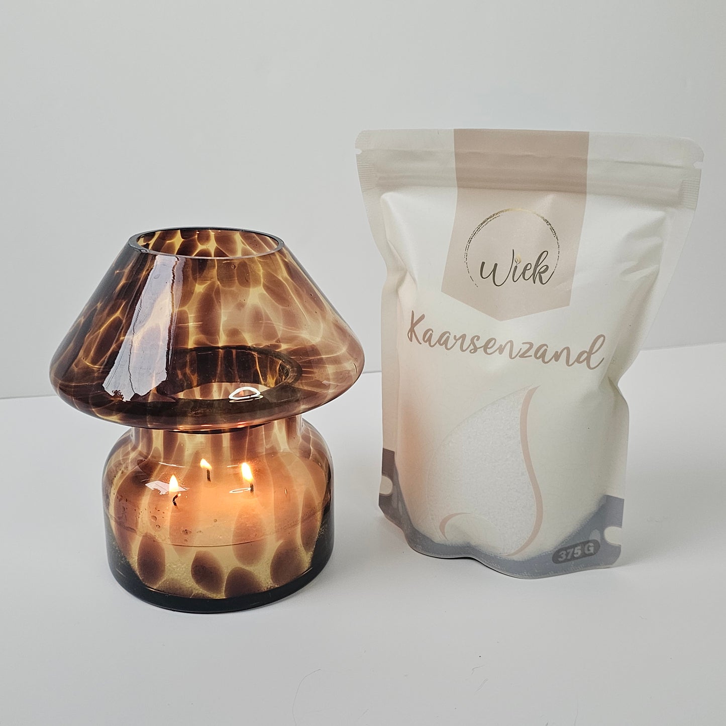 Wieklicht + kaarsenzand + wieken