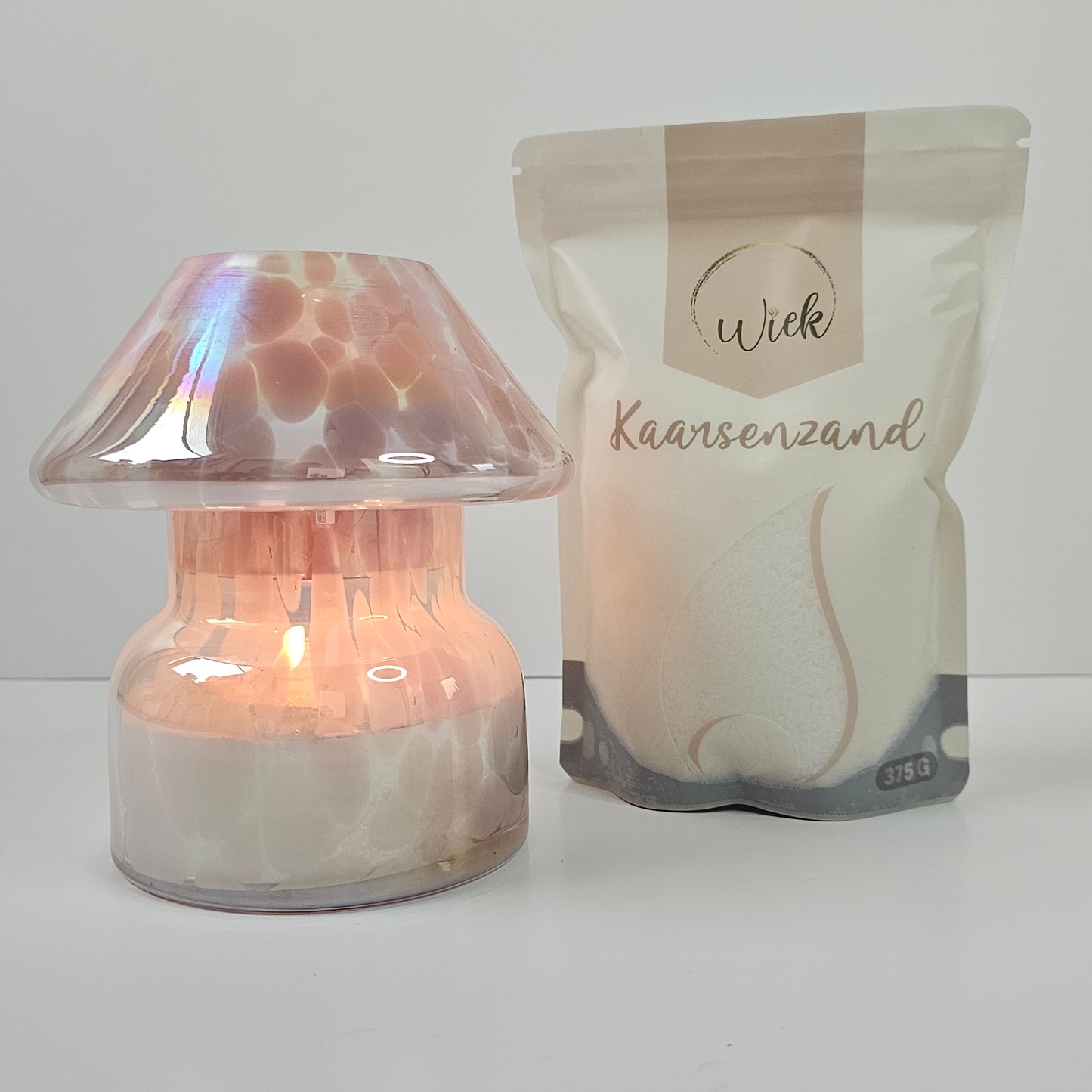 Wieklicht + kaarsenzand + wieken