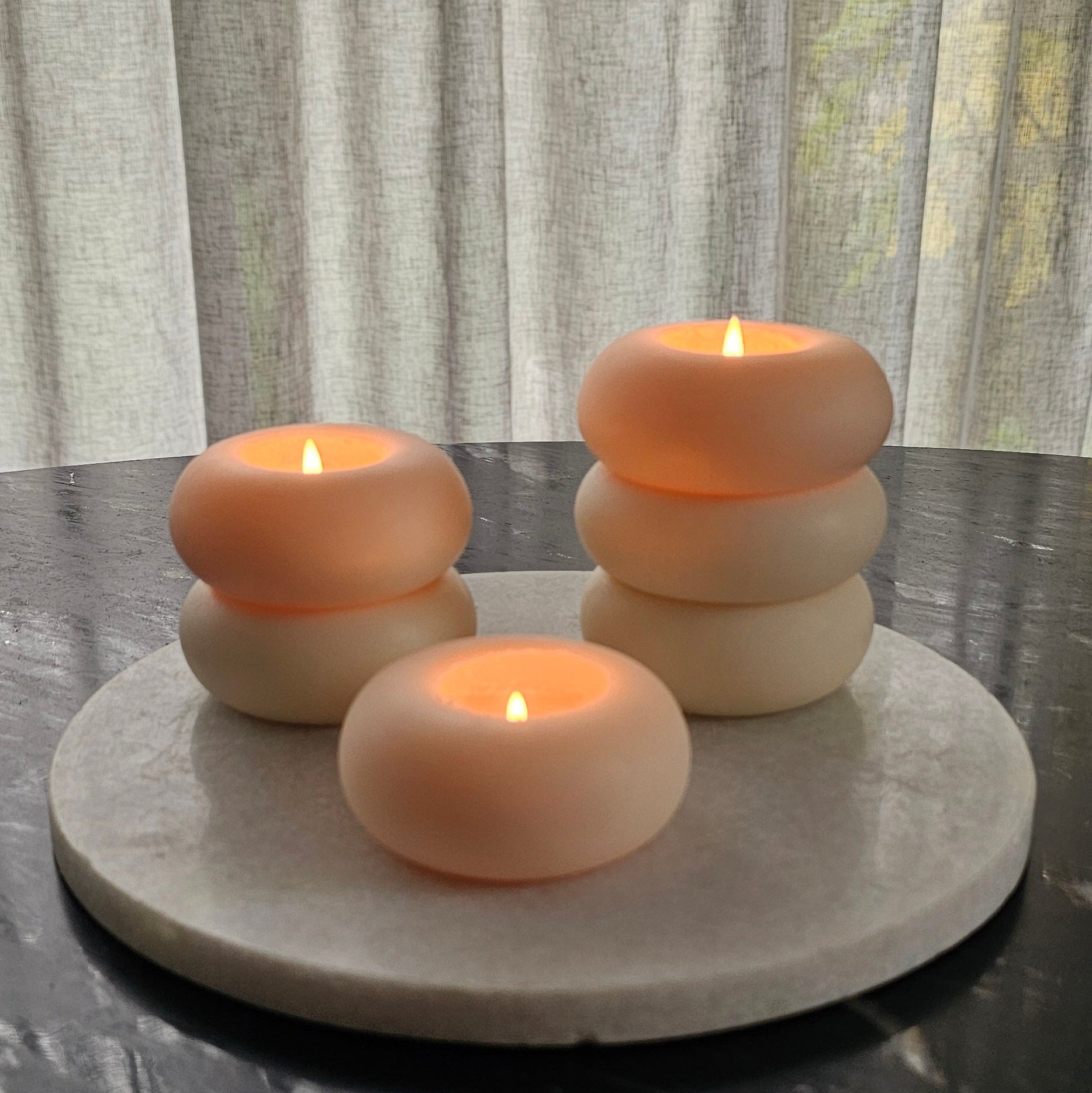 Set of donut candles