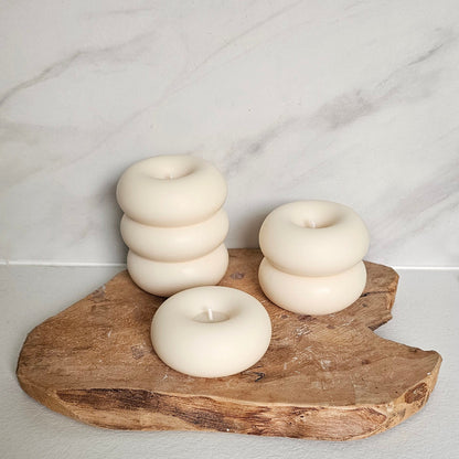 Set of donut candles